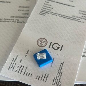 NEW 3.01 Carat Emerald Cut IGI Certified Lab Diamond